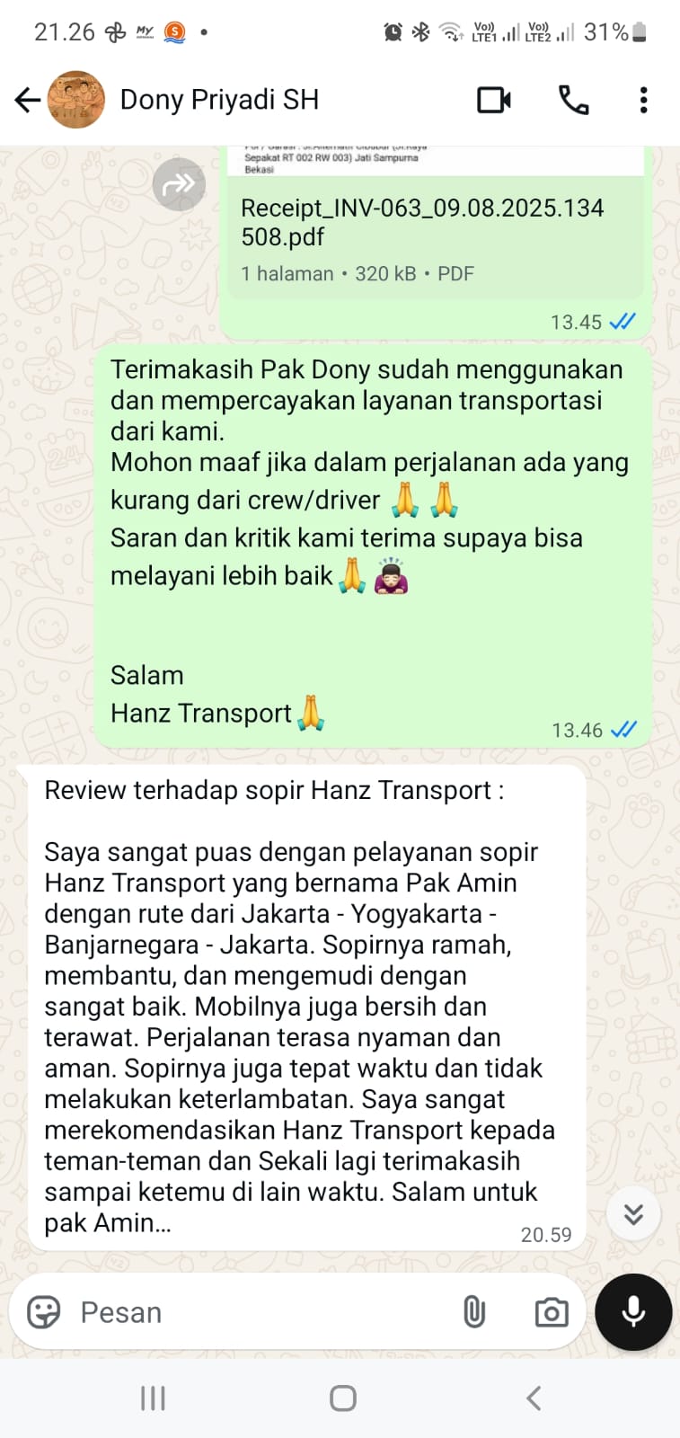 Testimoni Pelanggan